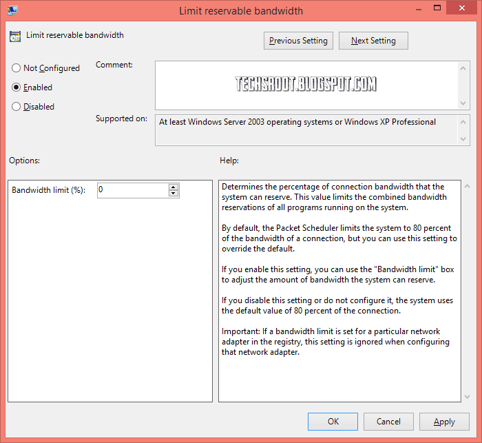 Speed up your internet speed up to 80% using Local Group Policy Editor