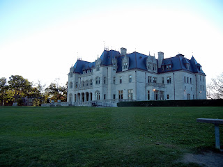 Massive mansion views off of the Cliff Walk in Newport, RI