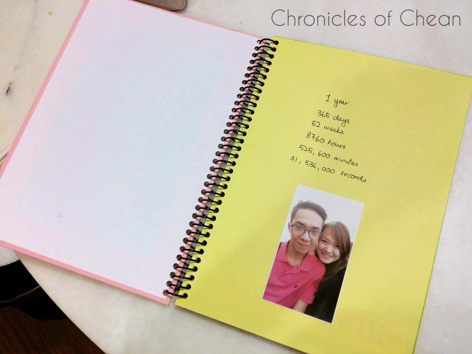 Chronicles of Chean: Gift idea for couples: DIY relationship journal