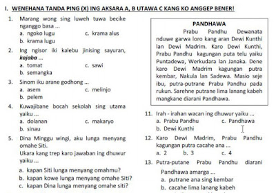 Soal Bahasa Jawa Kelas 11 Semester 1 Dan Kunci Jawaban Ilmusosial Id