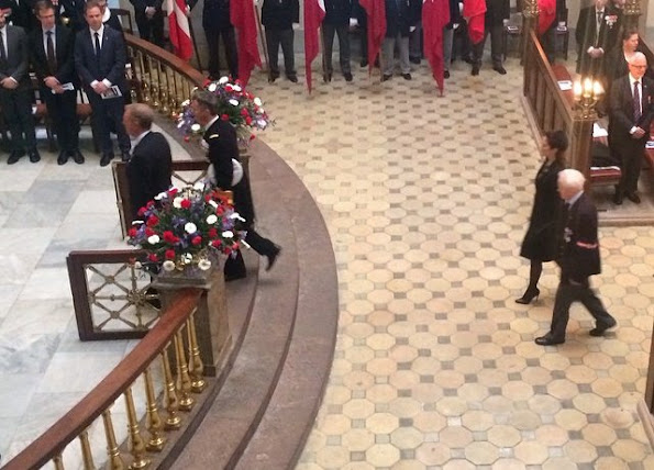 Crown Princess Mary and Crown Prince Frederik attended the memorial service of connection with 70th anniversary of the Denmark's liberation from Nazi German occupation at Copenhagen Cathedral 