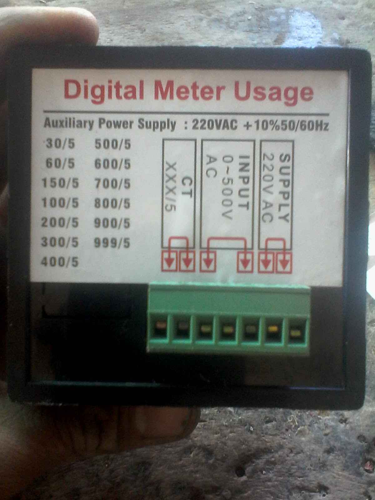 Digital Multi Voltmeter Ammeter Hz Wiring With Diagram