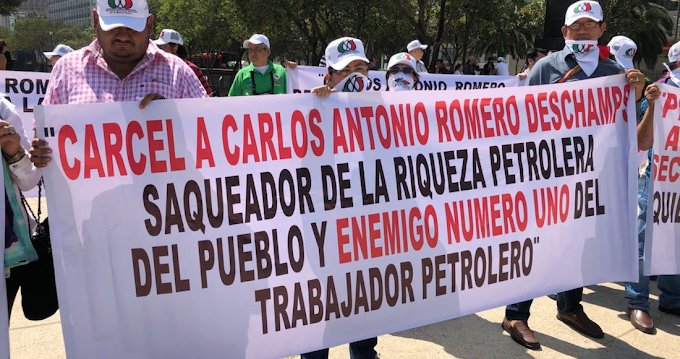 Petroleros protestan  por desabasto de medicamentos en PN  ¡