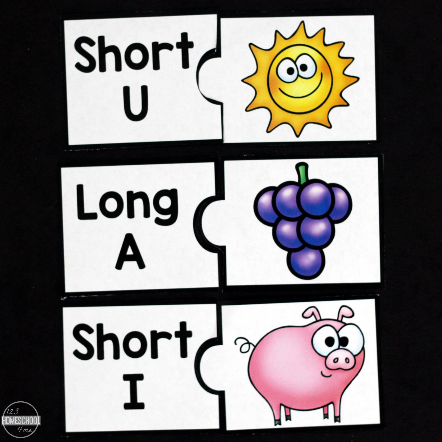 FREE Vowels Puzzles