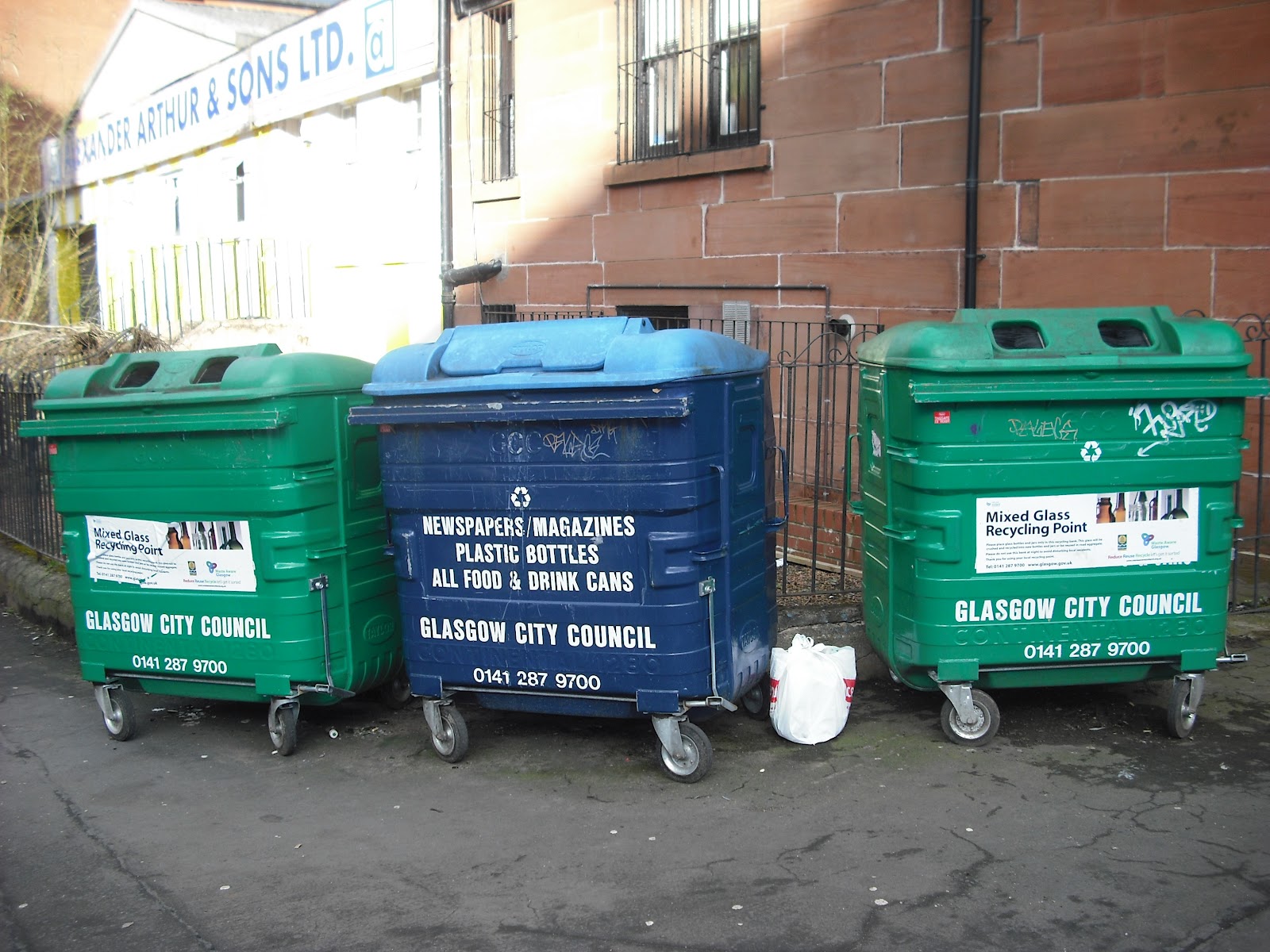 Martha Wardrop Green Councillor for Hillhead Glass recycling bin has