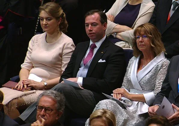 Grand Duchess Maria Teresa, Hereditary Grand Duke Guillaume, Hereditary Grand Duchess Stephanie, Prince Félix, Princess Alexandra