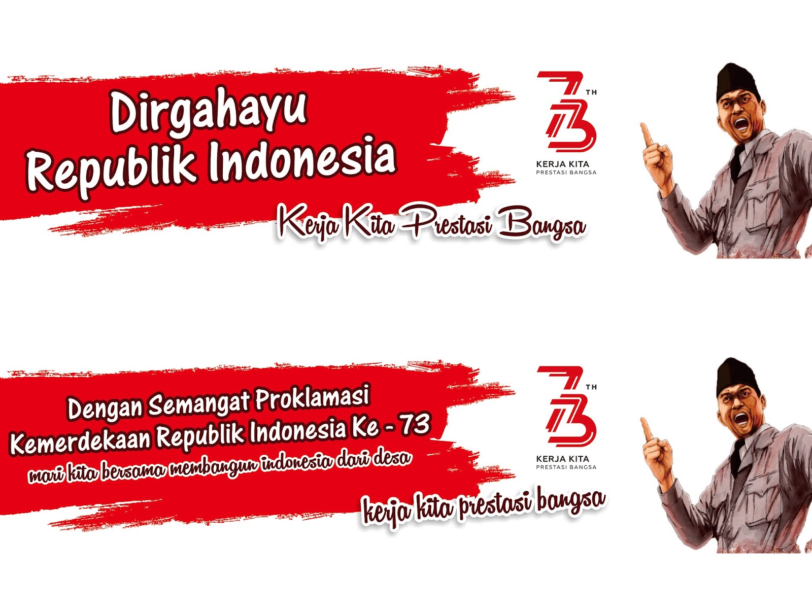 Contoh Desain Spanduk Dan Banner HUT RI Ke 73 Format CDR DODO GRAFIS