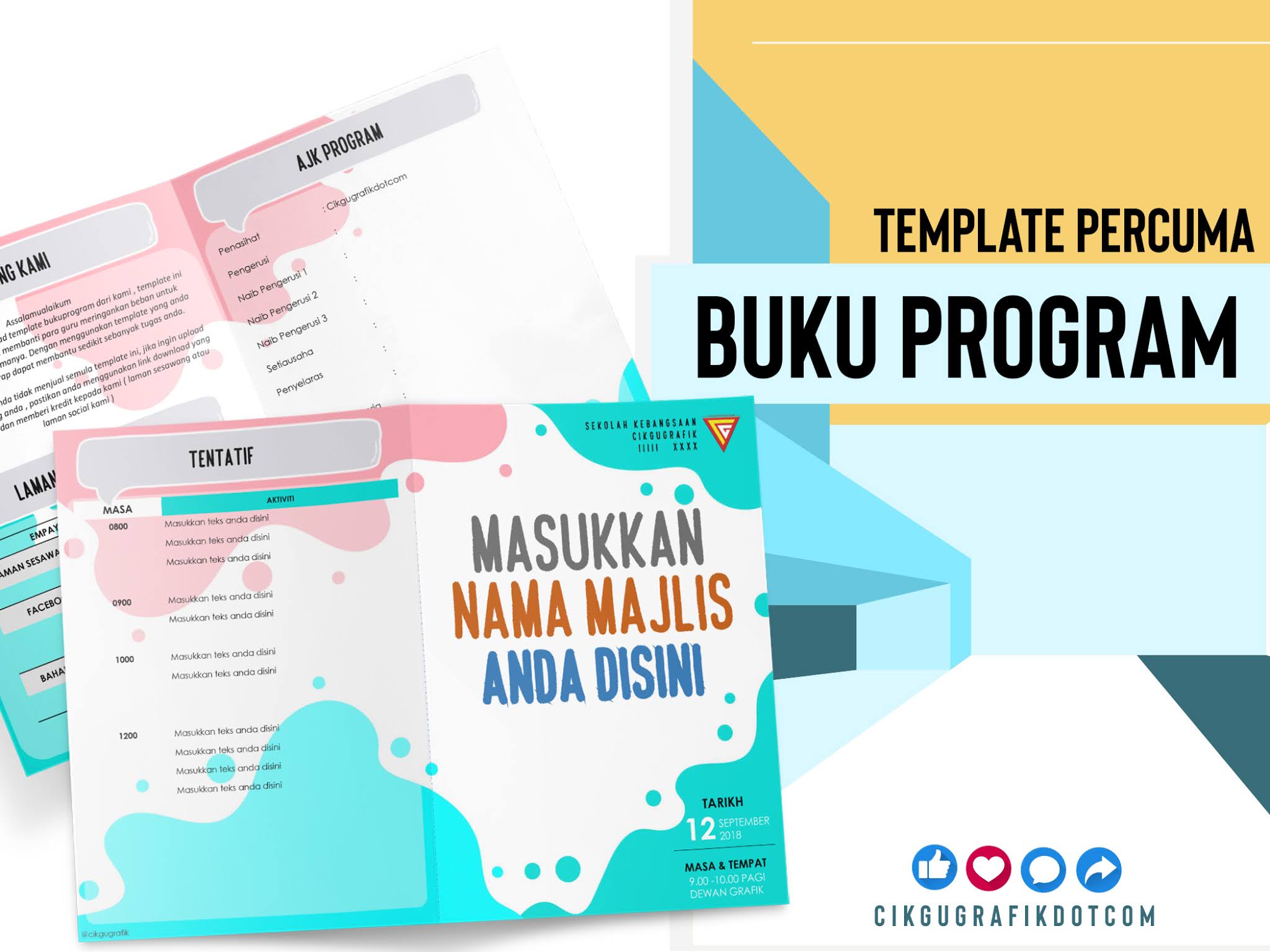 Template Buku Program tema bebas V5 | CIKGUGRAFIK