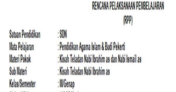 RPP PAI KELAS 3 EDISI REVISI 2020/Kisah Teladan Nabi Ibrahim as dan Nabi Ismail as - AKSESYASIN