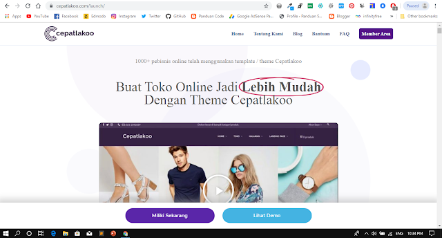 Template Wordpress Toko Online