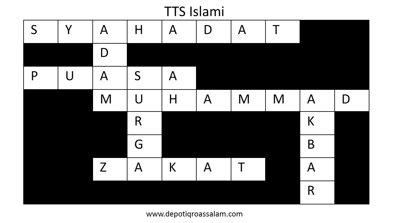 Depot Iqro As Salam Membuat Permainan Tts Islami Untuk Anak Anak