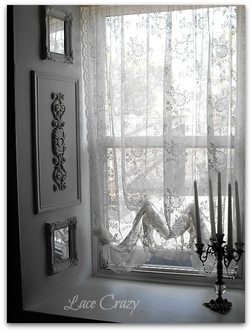 Lace Crazy Raised Panels in Deep Set Windows...