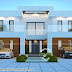 Front back side elevations of a beautiful contemporary home