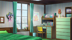 anime bedroom background flowers landscape