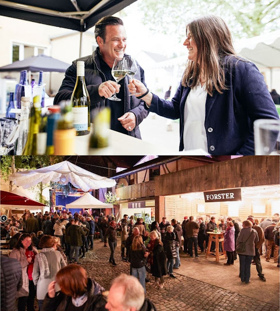 Festtrubel beim Weinhöfefest rund die die Burg Layen an der Nahe.