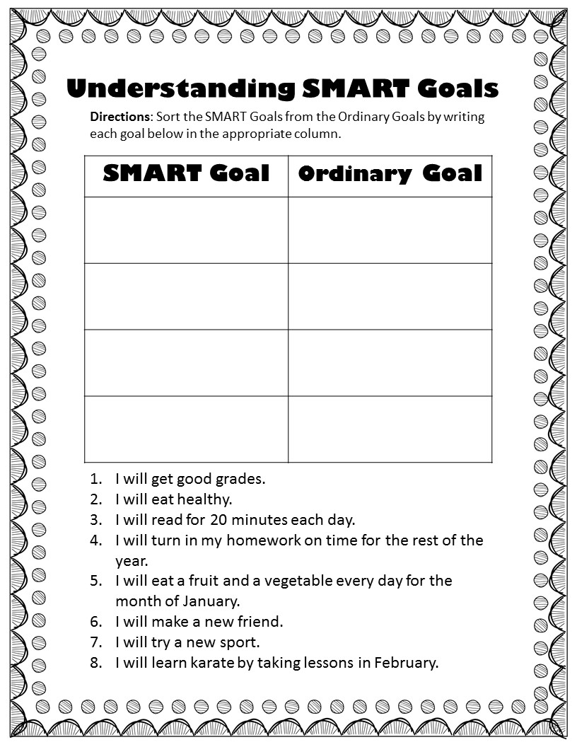 Goal Setting for Your Future--8th grade lessons - The Middle School