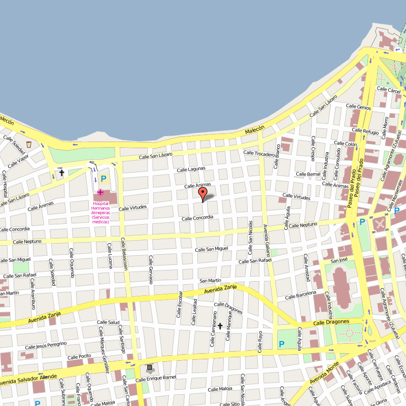 Map of Havana, Cuba
