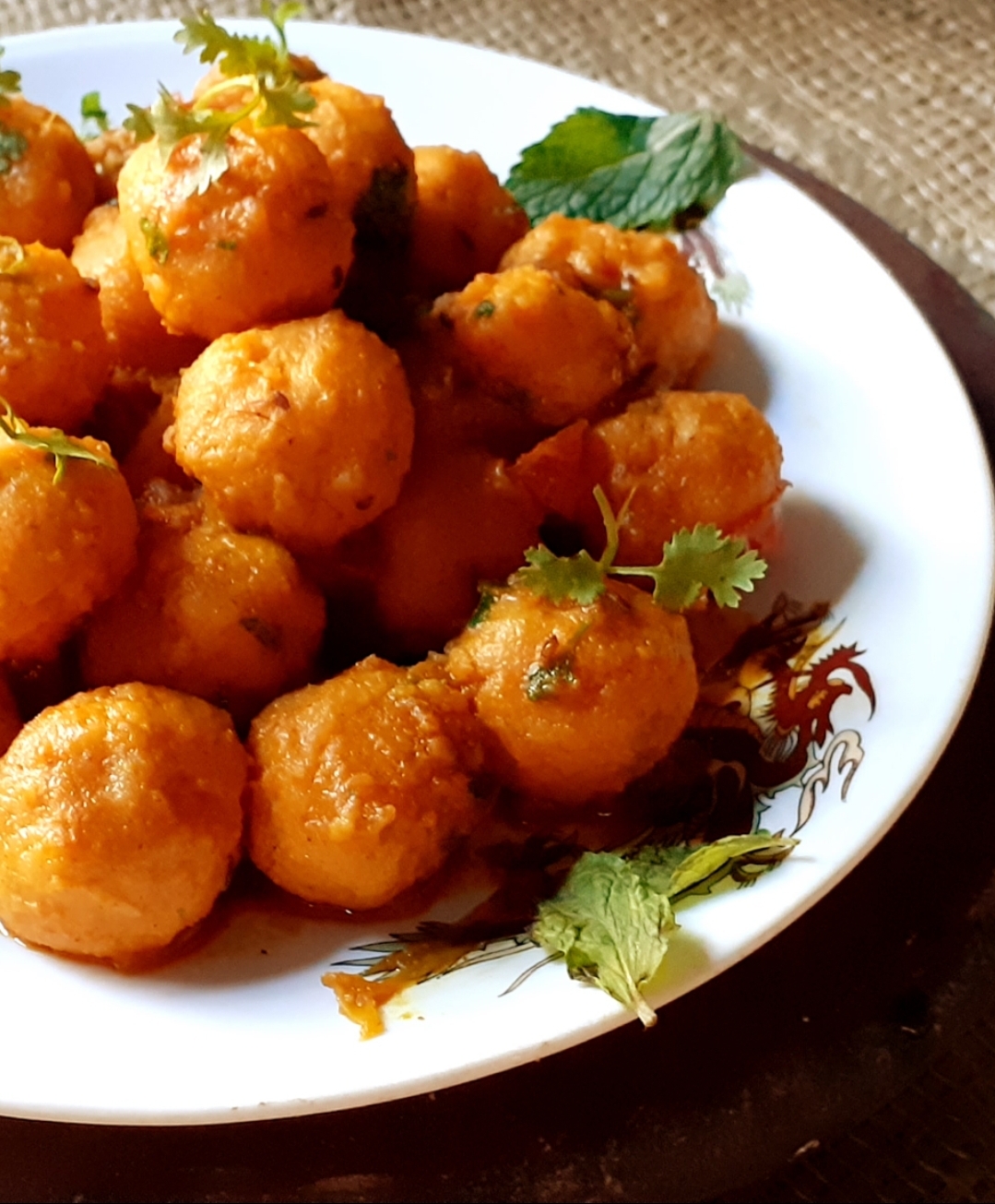 Hema's Musings Red Lentil Balls/लाल मसूर दाल की गोली