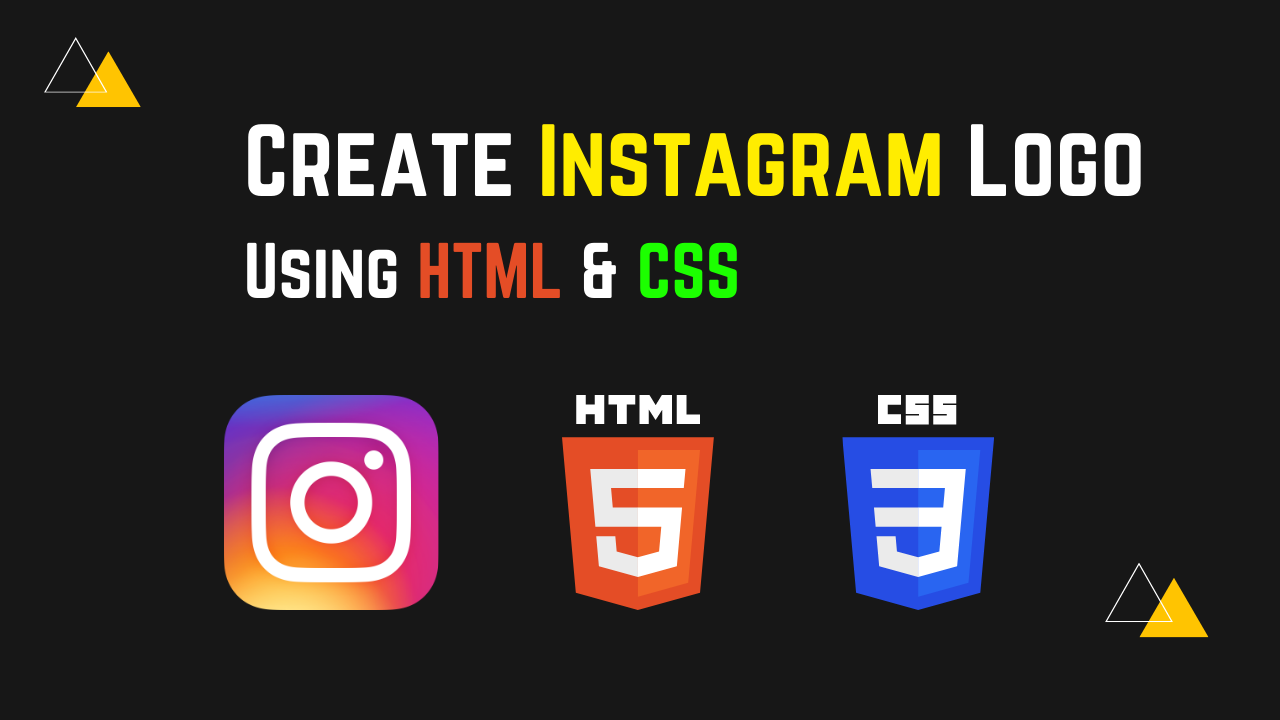 How To Create Instagram Logo Using Html Css Code With Random