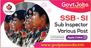 SSB Sub Inspector Recruitment 2021
