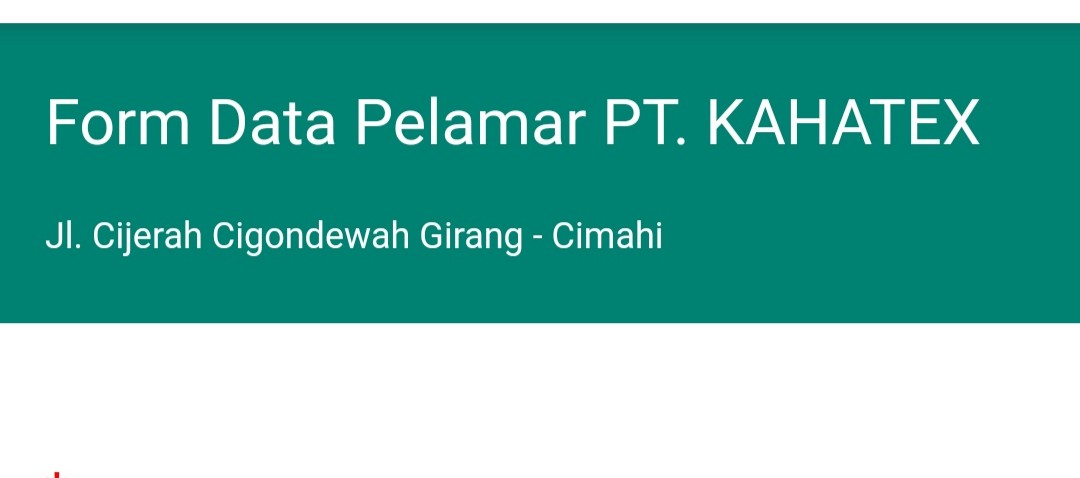 Bit Iy Data Pelamar Kahatex Cijerah Terkait Data