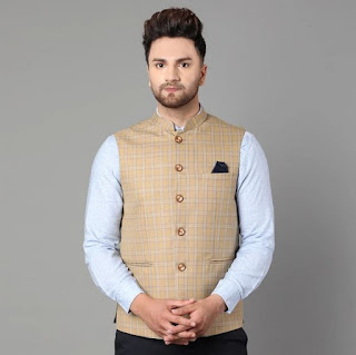 Waistcoat with Light Blue