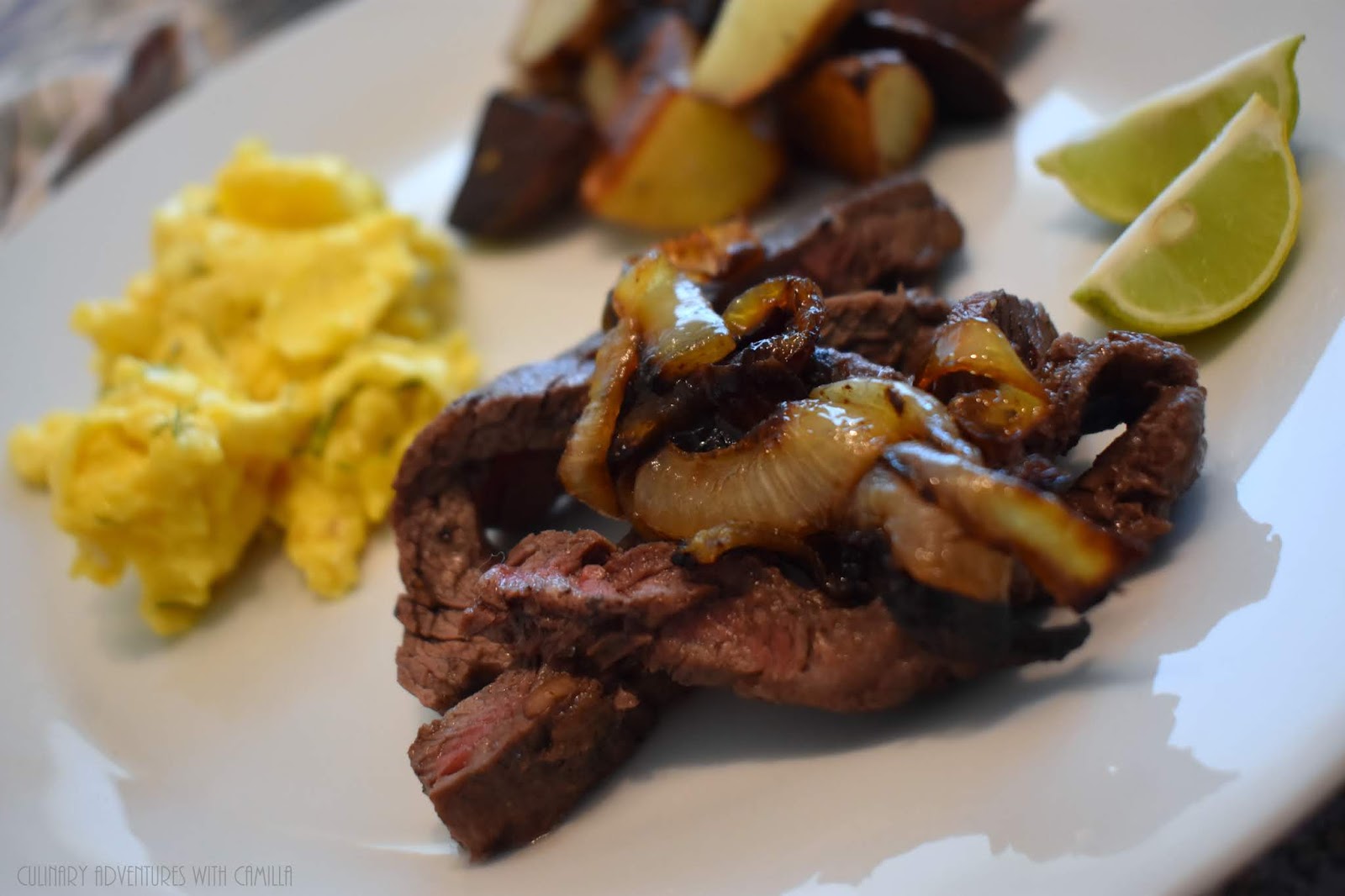 PlanchaGrilled Skirt Steak and Eggs FoodieReads