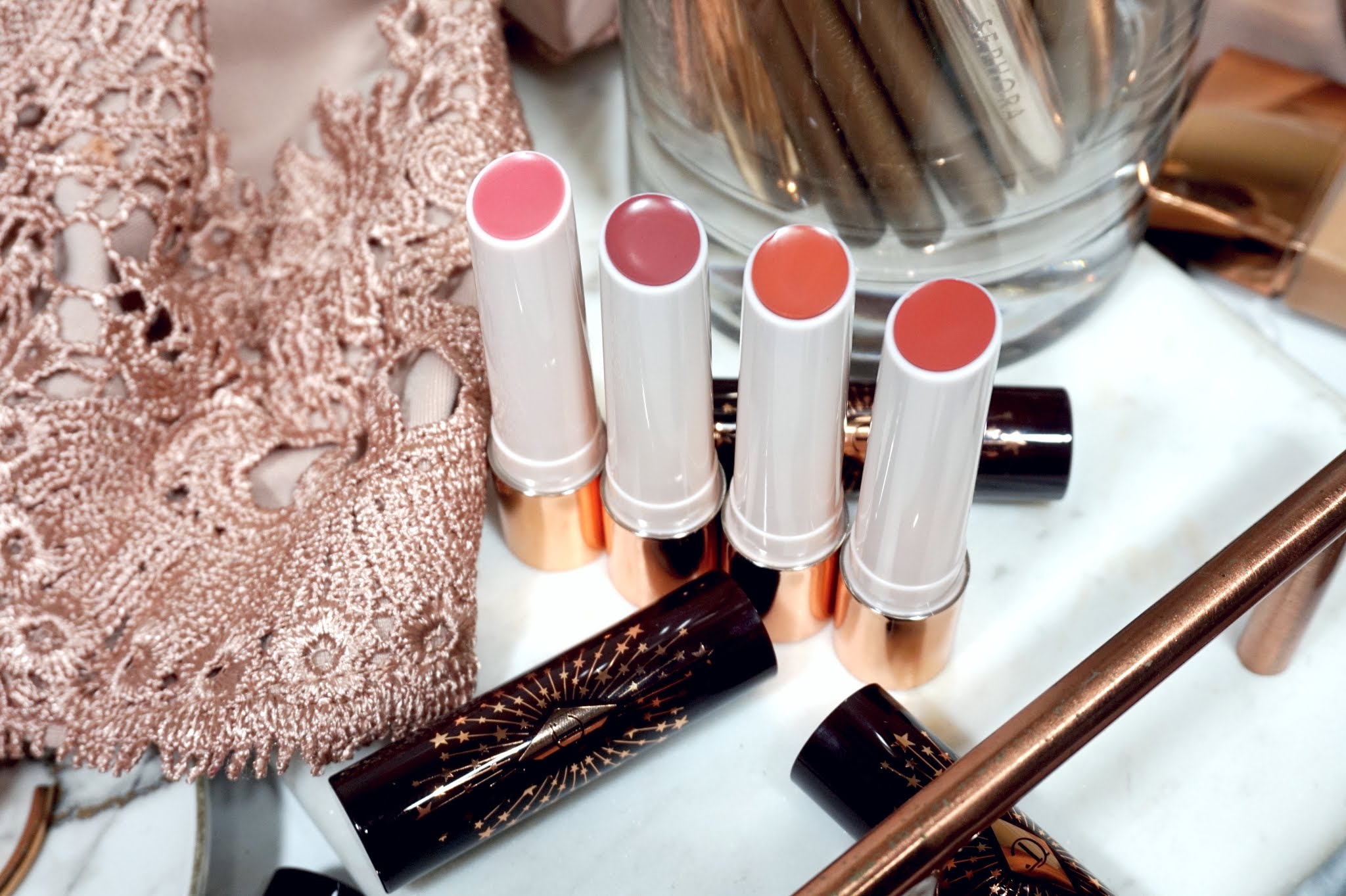 Charlotte Tilbury Hyaluronic HappiKiss Hydrating Lipstick Balms Review and Swatches