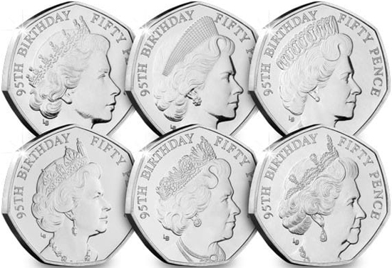 Isle of Man 50 pence 2021 - 95th Birthday of Her Majesty Queen Elizabeth II