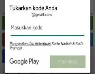 masukkan kode google play