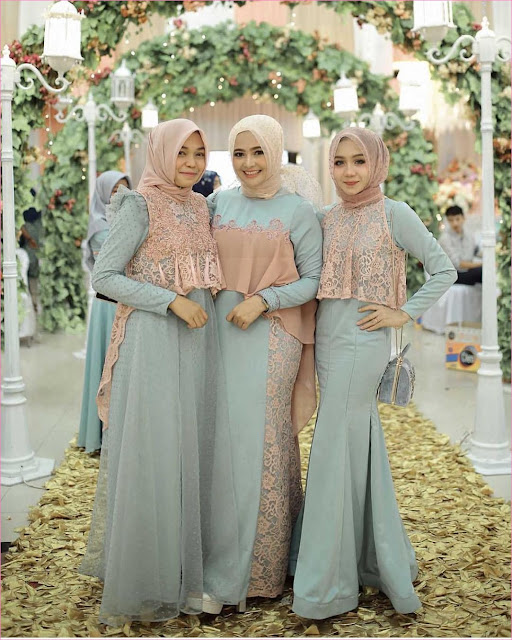 39 Model Outfit Baju Bridesmaid Berhijab Gaya Selebgram 