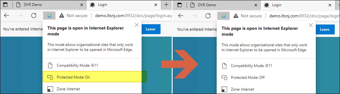 How to use Edge Browser with IE mode for Hikvision devices 