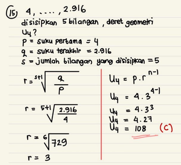 Belajar Happy Soal Dan Pembahasan Matematika Smk Kelas X Kasmina Toali Bab Barisan Dan Deret Evaluasi Akhir A No 15