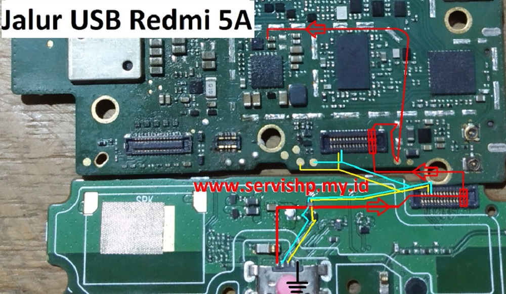 [43+] Jalur Konektor Cas Redmi 4a