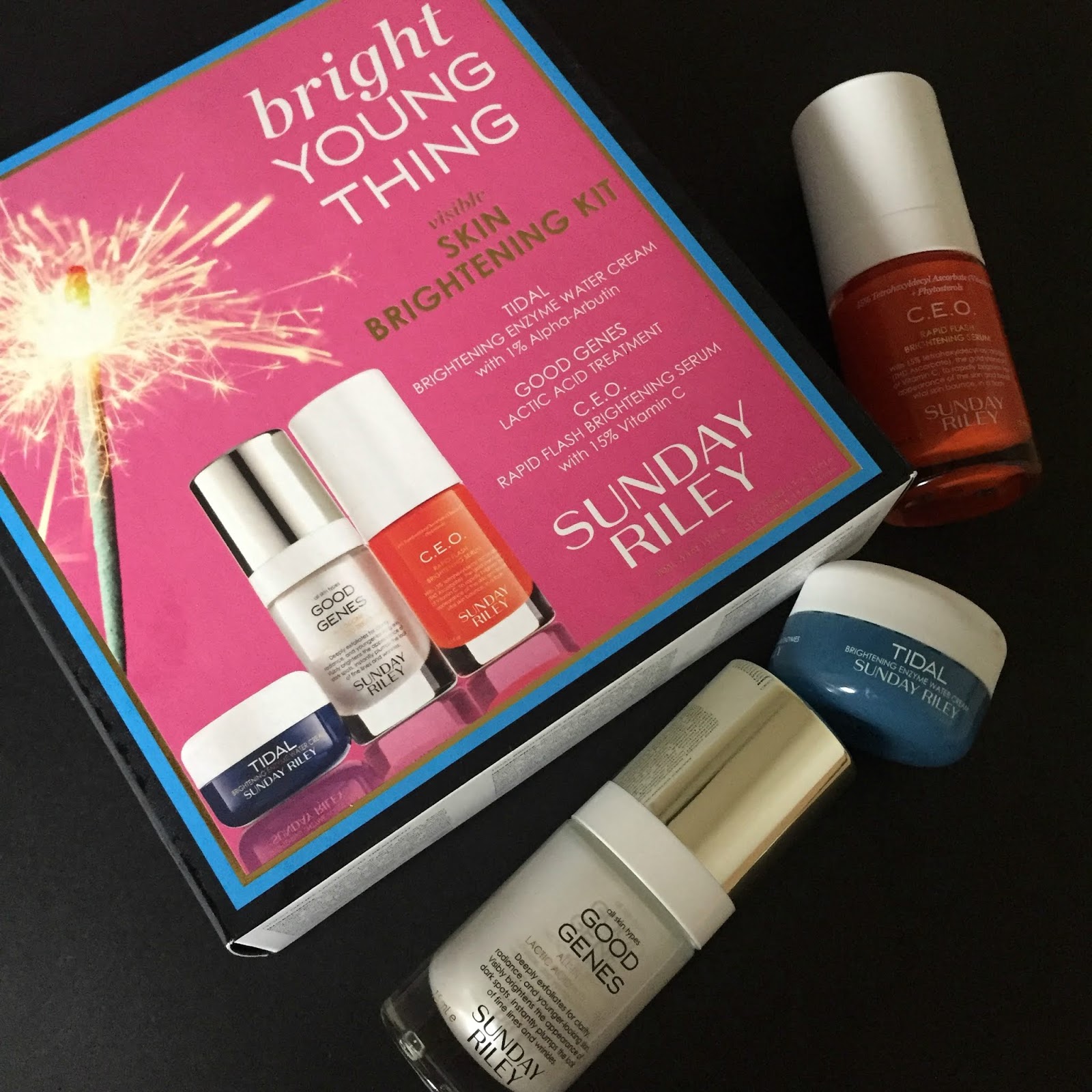 Sunday Riley Good Genes, Tidal Moisturizer and C.E.O Rapid Flash ...