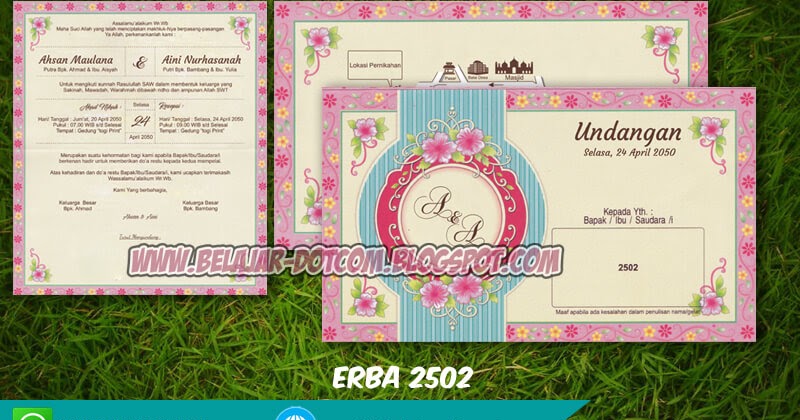 Download Blanko Undangan ERBA 2502 Undangan Murah 1000