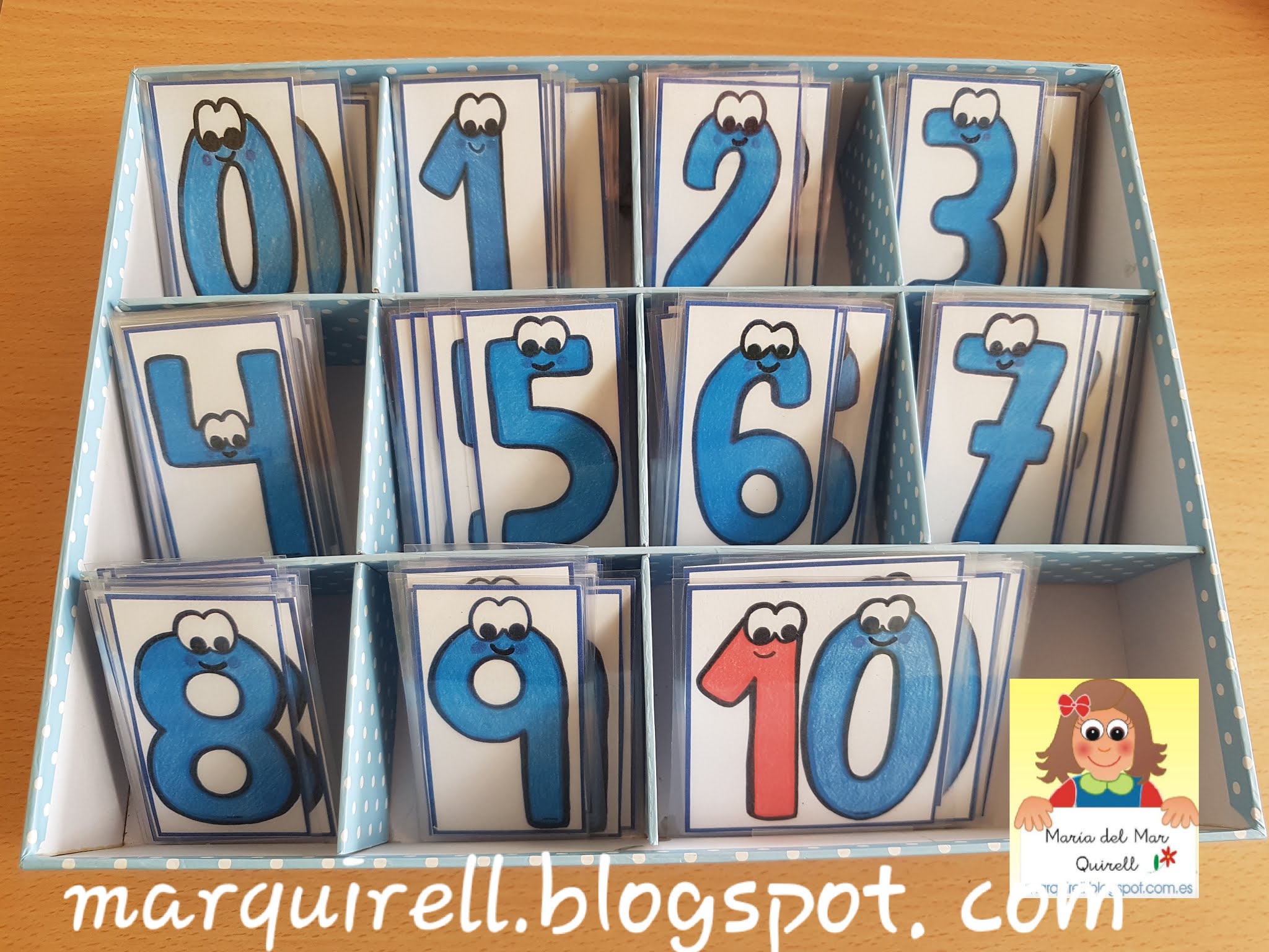 TARJETAS DIVERTIDAS DE NÚMEROS PARA IMPRIMIR EN BLANCO NEGRO Y A COLOR. MATEMÁTICAS ABN