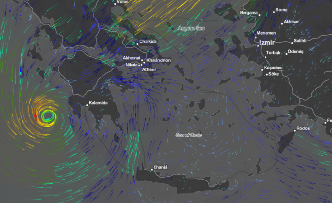 Προς τα πού κινείται ο κυκλώνας «Ιανός» - Ποιες περιοχές θα επηρεαστούν το Σάββατο