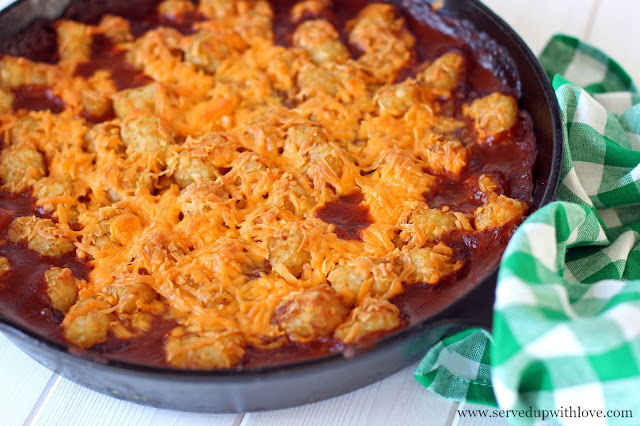 Chili Tater Tot Casserole recipe from Served Up With Love