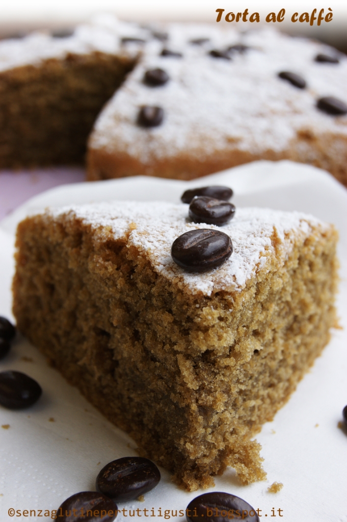 torta al caffè senza glutine e senza latte