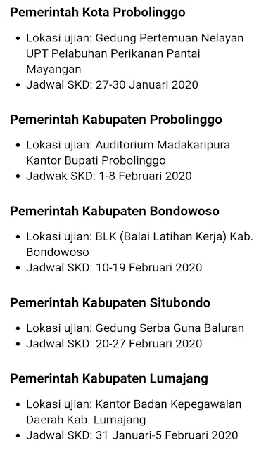 Jadwal dan lokasi Test SKD CPNS 2019 setiap Kabupaten di Jawa Timur