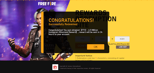 Kode Redeem Garena Free Fire