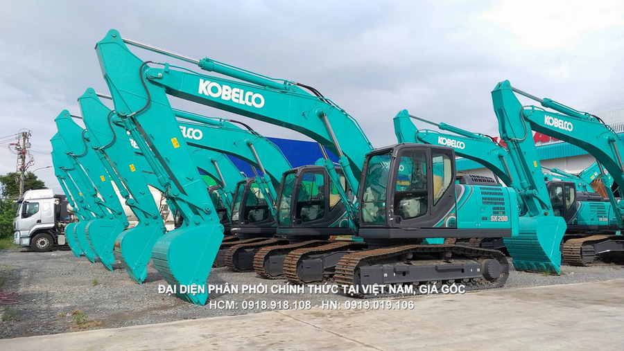 Máy đào bánh xích Kobelco SK200-10, gầu 0.93 khối.