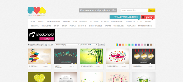FreeVectorArchive free design resources, free websites for vectors