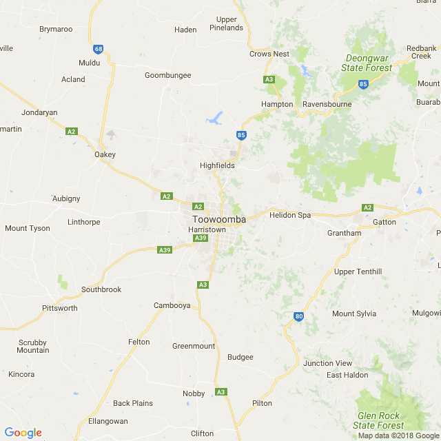 Toowoomba Map Free Download
