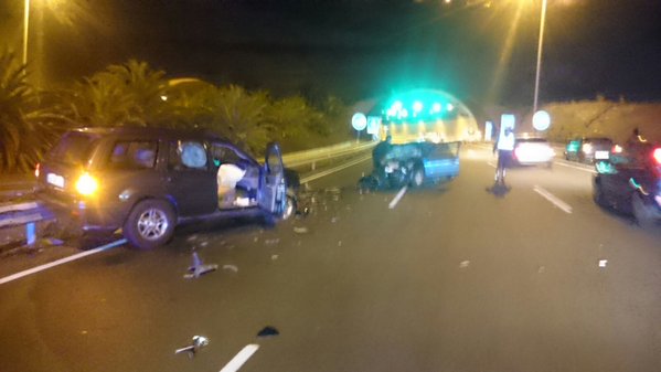 Mujer grave accidente tráfico subida Santa Brígida, Gran Canaria Mujer grave accidente tráfico subida Santa Brígida, Gran Canaria