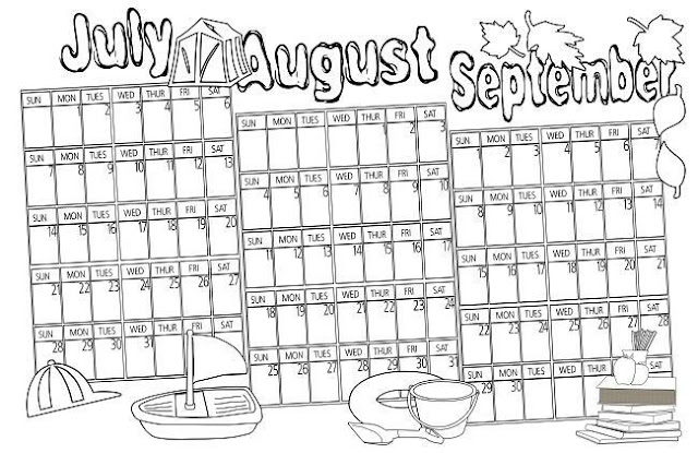 calender coloring pages - photo #42