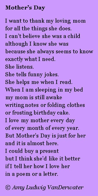 a poem for my mom mothers day poems from daughter
