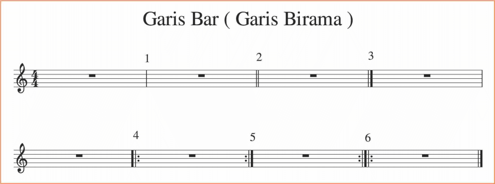 Garis Bar Garis Birama Sekitar Musik