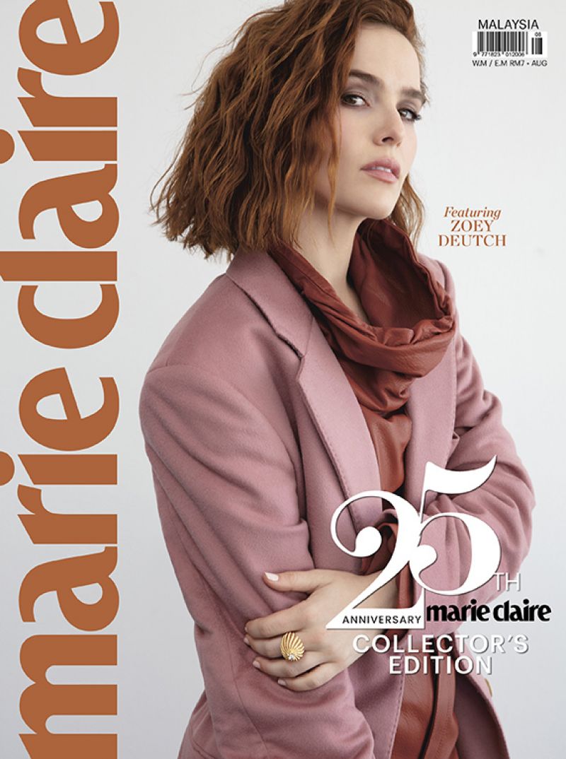 Zoey Deutch Clicked For Marie Claire Magazine, Malaysia August 2019